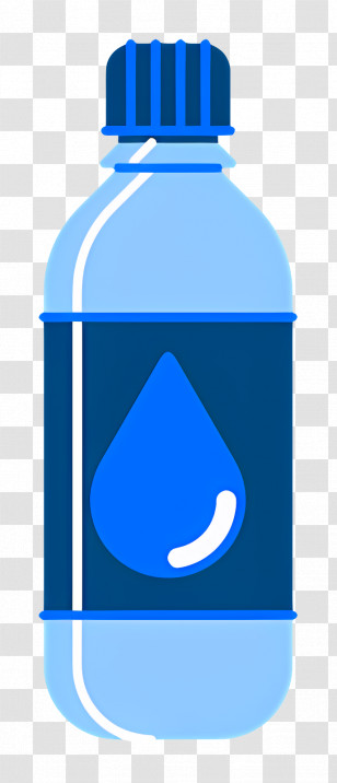 Water Bottle Drop - Blue Water Bottle Illustration Transparent PNG