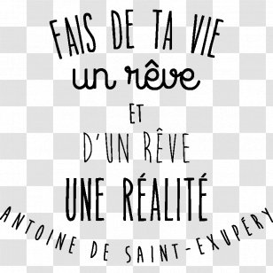 Dream Quotation Sticker Reality RÃªve Ã©veillÃ© DirigÃ© - Monochrome Transparent PNG