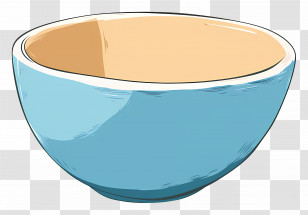 Cereal Bowl - Blue Ceramic Bowl Illustration Transparent PNG