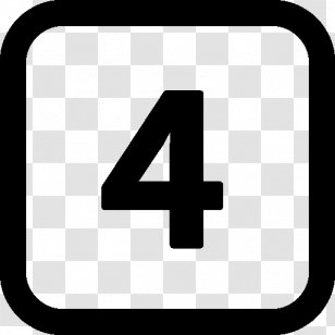 Icon Number - Rectangle - 4 Transparent PNG