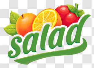 Salad Logo - Fresh Fruit Salad Logo Transparent PNG