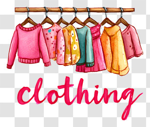 Clothing Logo - Colorful Clothing Hangers Illustration Transparent PNG