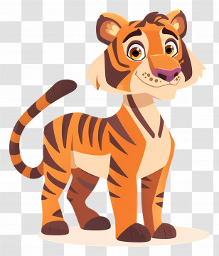 Cartoon Tiger - Cartoon Tiger Illustration Transparent PNG