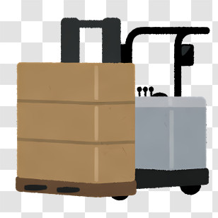 Icon - Cartoon Forklift With Pallet Transparent PNG