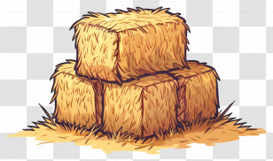 Stack Of Hay - Rustic Stacked Hay Bales Illustration Transparent PNG