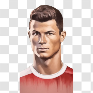 Cristiano Ronaldo - Portrait Illustration Transparent PNG