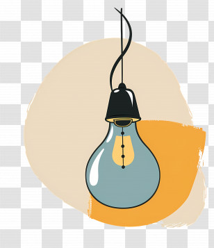 Lamp - Hanging Light Bulb With Abstract Background Transparent PNG