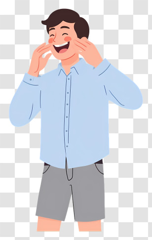 Man Feeling Happy - Man Laughing Joyfully Transparent PNG