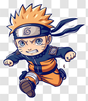 Naruto - Anime Character With Yellow Hair Transparent PNG