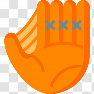 Baseball Glove - Orange Baseball Glove Transparent PNG