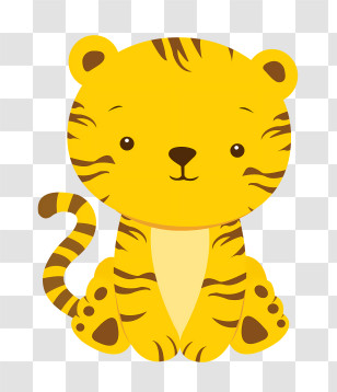 Lion Logo - Cute Cartoon Tiger Illustration Transparent PNG