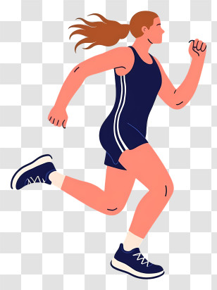 Running Woman - Running Athlete In Sportswear Transparent PNG