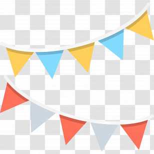 Birthday Flag - Bright Festival Bunting Decoration Transparent PNG