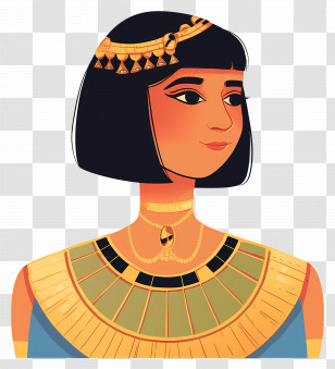 Egyptian Queen - Ancient Egyptian Woman Portrait Transparent PNG