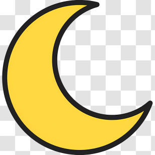 Crescent - Yellow Crescent Moon Icon Transparent PNG