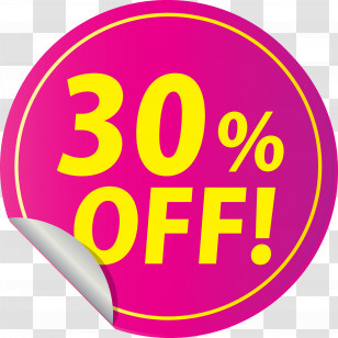 Discount Tag With 30% Off Discount Tag Discount Label Transparent PNG