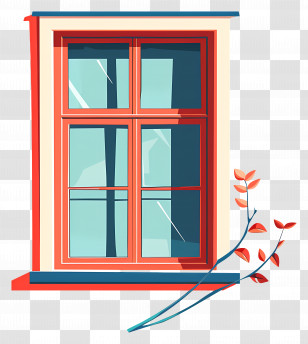 Window - Colorful House Window Transparent PNG