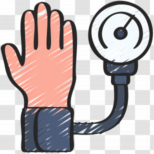 Blood Pressure - Blood Pressure Monitor On Hand Transparent PNG