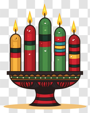 Candle Holder - Kwanzaa Candleholders For Cultural Celebration Transparent PNG
