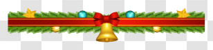 Christmas Lights - Christmas Decoration With Bell Transparent PNG