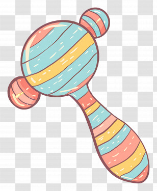 Rattle - Colorful Baby Rattle Transparent PNG