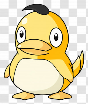 Cartoon Duck - Yellow Cartoon Duck Character Illustration Transparent PNG