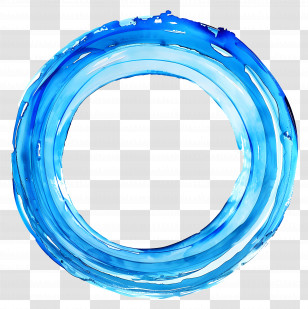 Circle - Blue Watercolor Circle Transparent PNG