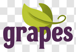 Grapes Logo - Grapes Leaf Logo Transparent PNG