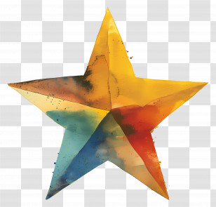 Star - Abstract Artistic Star Illustration Transparent PNG