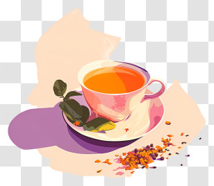 Masala Chai Tea - Cup Of Tea With Herbs Transparent PNG