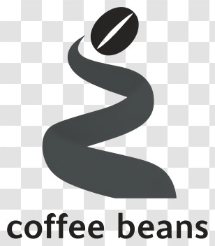 Coffee Beans Logo - Minimal Coffee Beans Logo Transparent PNG