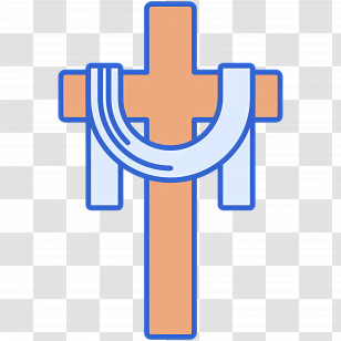 Christian Cross - Cross With Draped Cloth Transparent PNG
