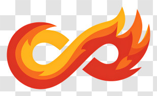 Infinity Symbol - Fiery Infinity Loop Icon Transparent PNG