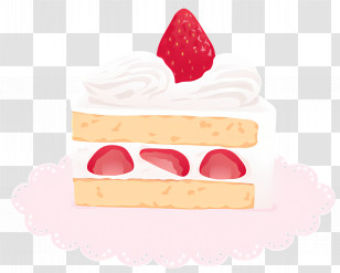 Dessert - Delicious Strawberry Shortcake Dessert Transparent PNG