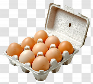 Carton Of Eggs - Egg Carton With Fresh Eggs Transparent PNG