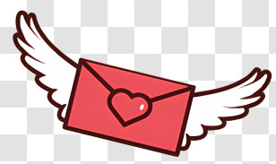 Icon - Winged Love Letter Illustration Transparent PNG