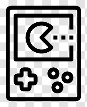 Pacman Logo - Pac-Man Icon On Game Console Outline Transparent PNG