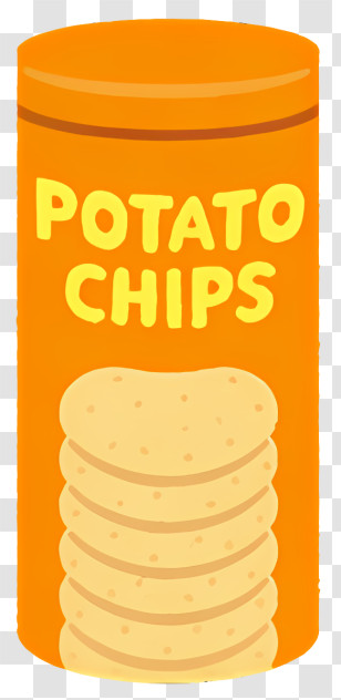 Potato Chips - Cylindrical Can Of Potato Chips Transparent PNG