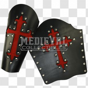 Bracer Vambrace Gauntlet Leather Crafting - Jerusalem Cross - Gothic Transparent PNG