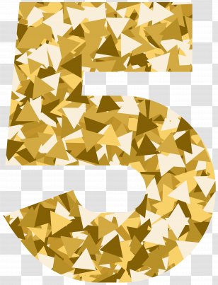 Geometry Geometric Shape Clip Art - Mosaic Style Number Five Image Transparent PNG