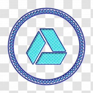 Data Safe Icon Design Drive - Logo - Triangle Electric Blue Transparent PNG