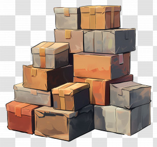 Stack Of Boxes - Stack Of Cardboard Boxes For Shipping Transparent PNG