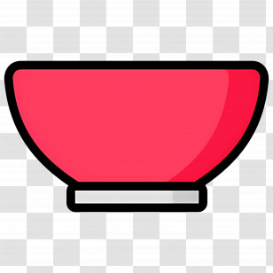 Kitchen Utensils - Red Bowl Icon Transparent PNG