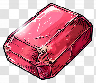 Ruby - Shiny Red Gemstone Illustration Transparent PNG