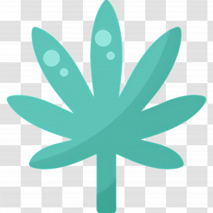 Cannabis Leaf - Green Leaf Icon Illustration Transparent PNG