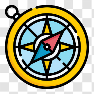 Compass Logo - Yellow Compass For Navigation Transparent PNG