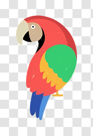 Bird Parrot - Colorful Parrot Illustration In Flat Style Transparent PNG