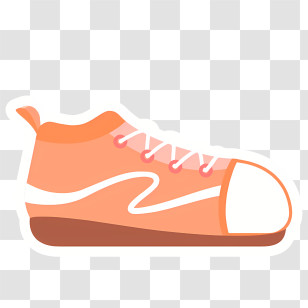 Shoes - Orange Sneaker Illustration Transparent PNG