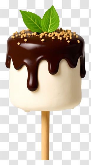 Marshmallow - Delicious Chocolate Pop Treat Transparent PNG