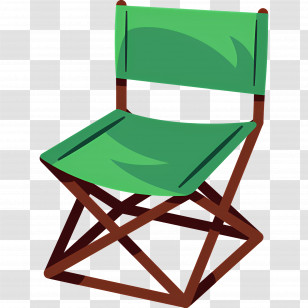 Camping Chair - Folding Green Camping Chair Illustration Transparent PNG